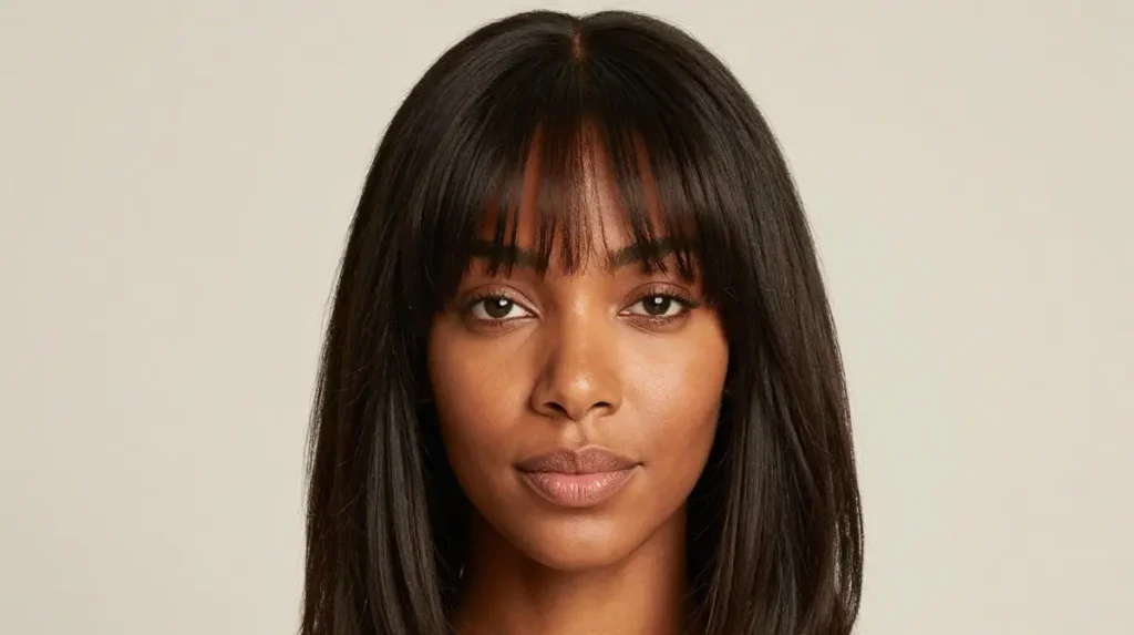 Curtain Bangs on Natural or Heat Styled Hair