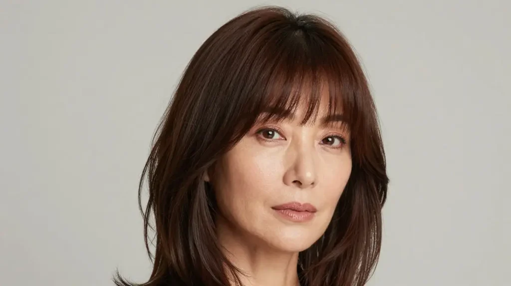 Curtain Bangs with Face-Framing Layers