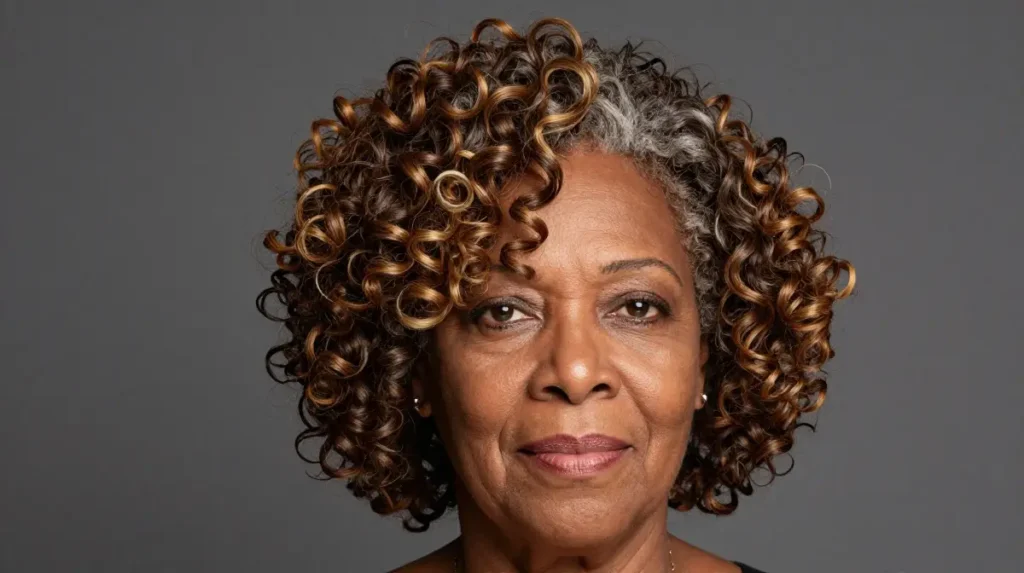 Defined Curls with Color Highlights