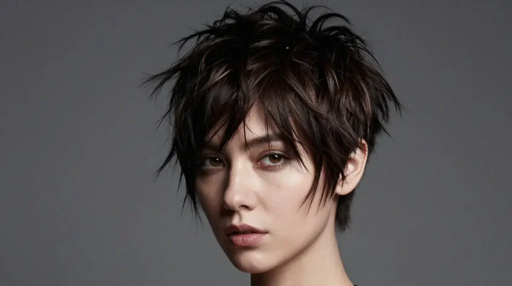 Edgy Choppy Pixie With Heavy Texture