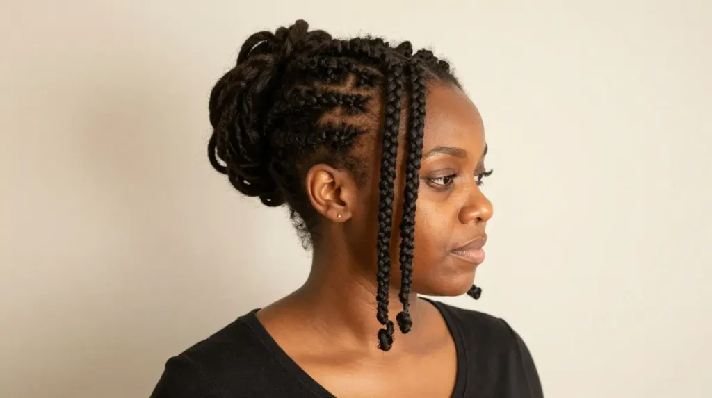 Faux Locs Updo