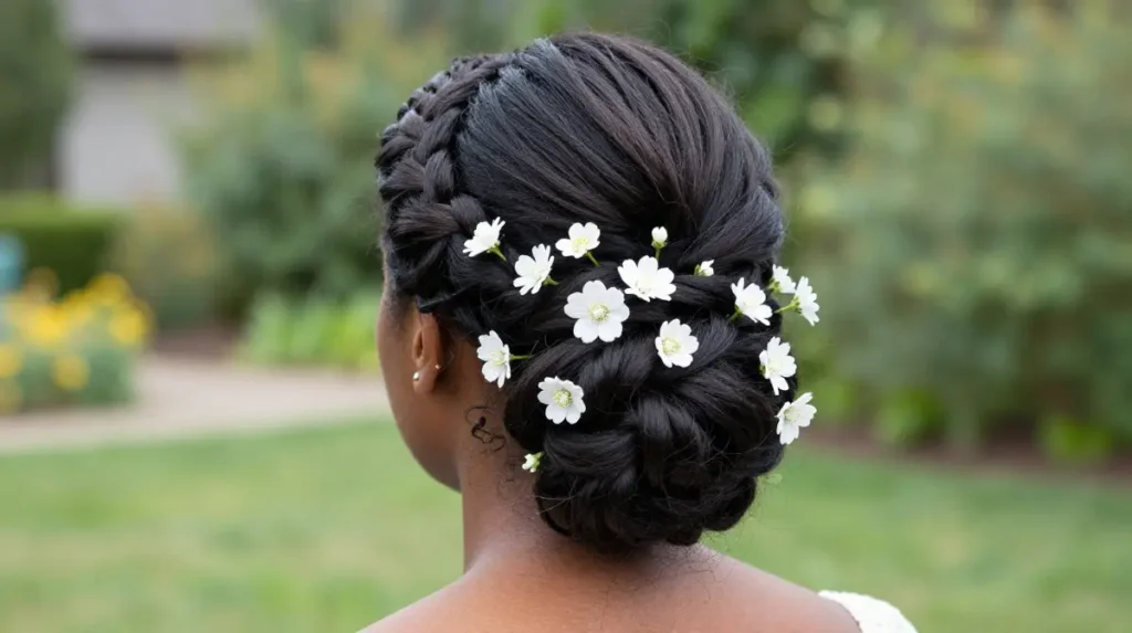 Flower Updo for Romantic Occasions