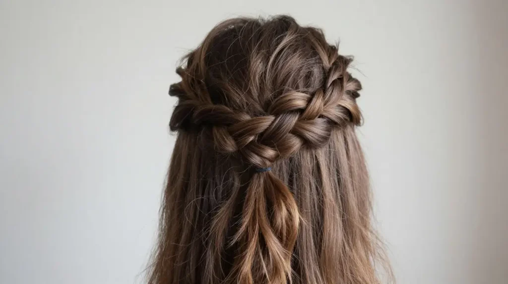 French Braid Half Up Style