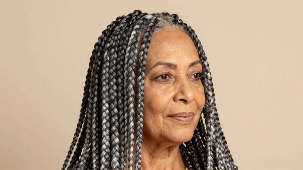 Gray Highlighted Crochet Braids