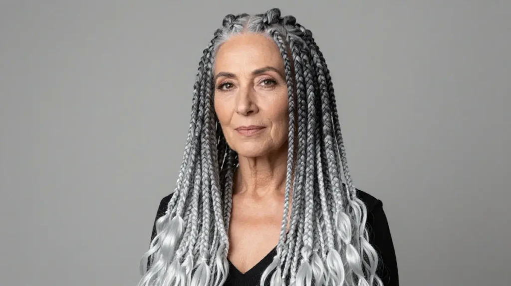 Gray Ombre Crochet Braids for a Modern Finish