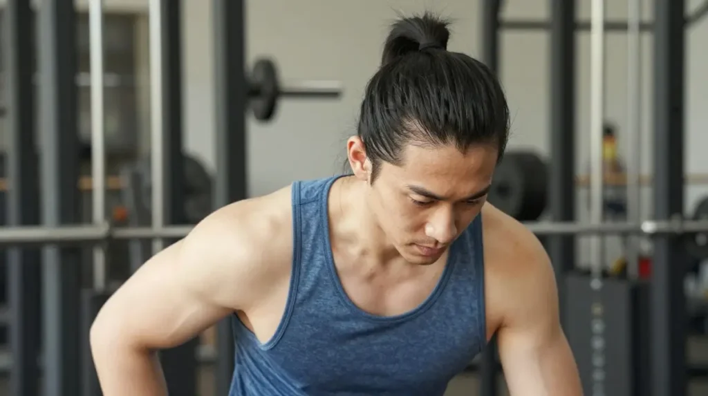 Gym Man Bun Look