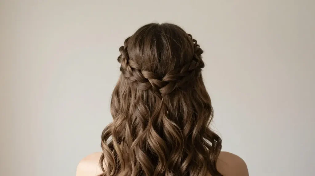 Half Up Crown Braid
