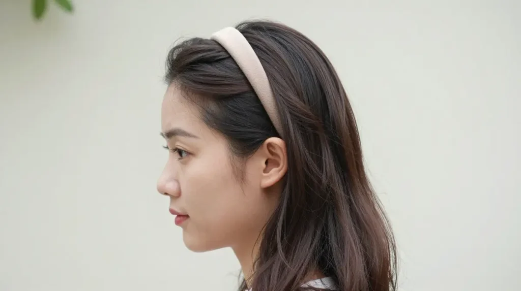 Half Up Hairstyle with Headband