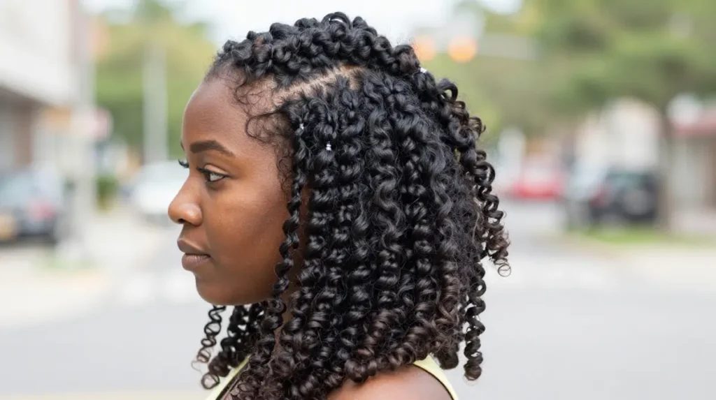 Half Up Half Down Twist Style