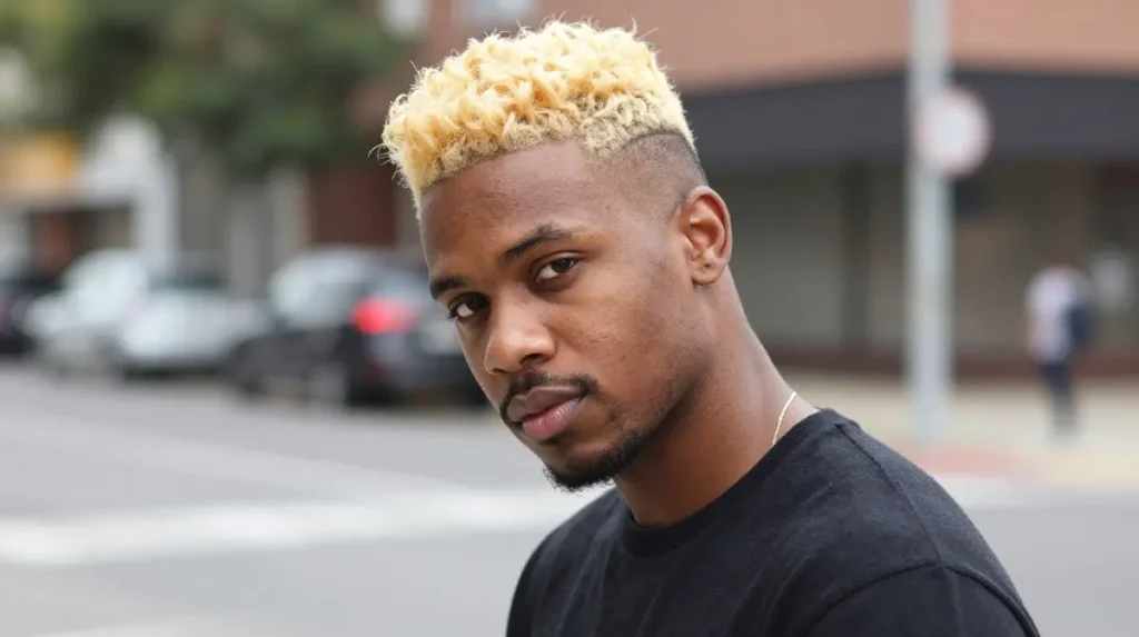 High Top Fade With Blonde