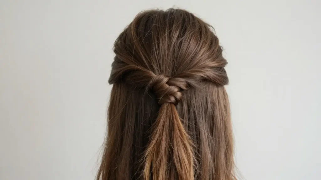 Knotted Half Up Hairstyle