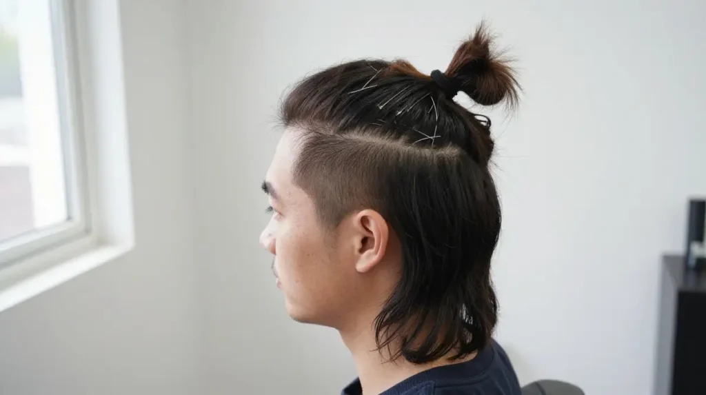 Man Bun Transition Hairstyle