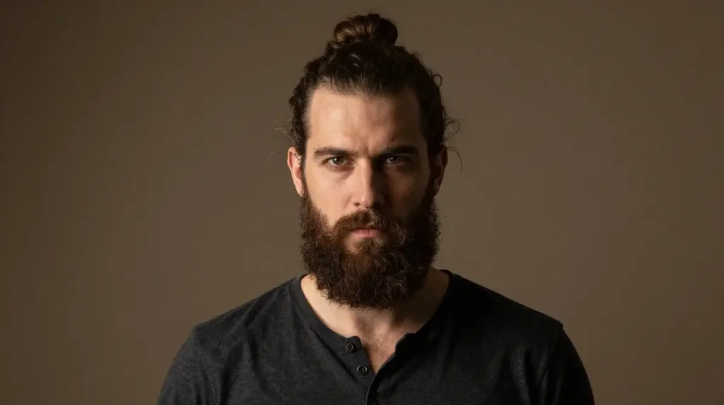 Man Bun With Beard