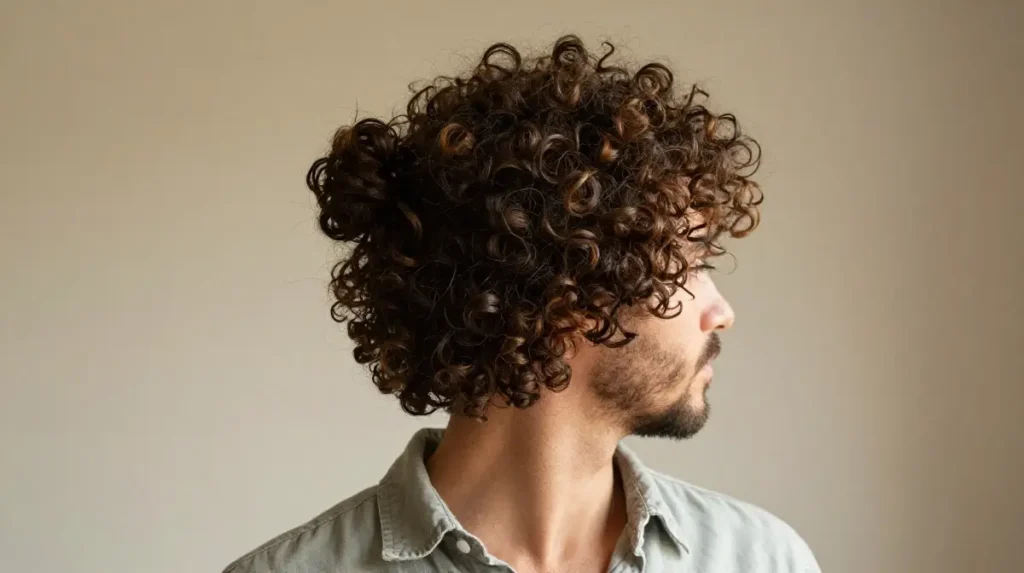 Man Bun for Curly Hair