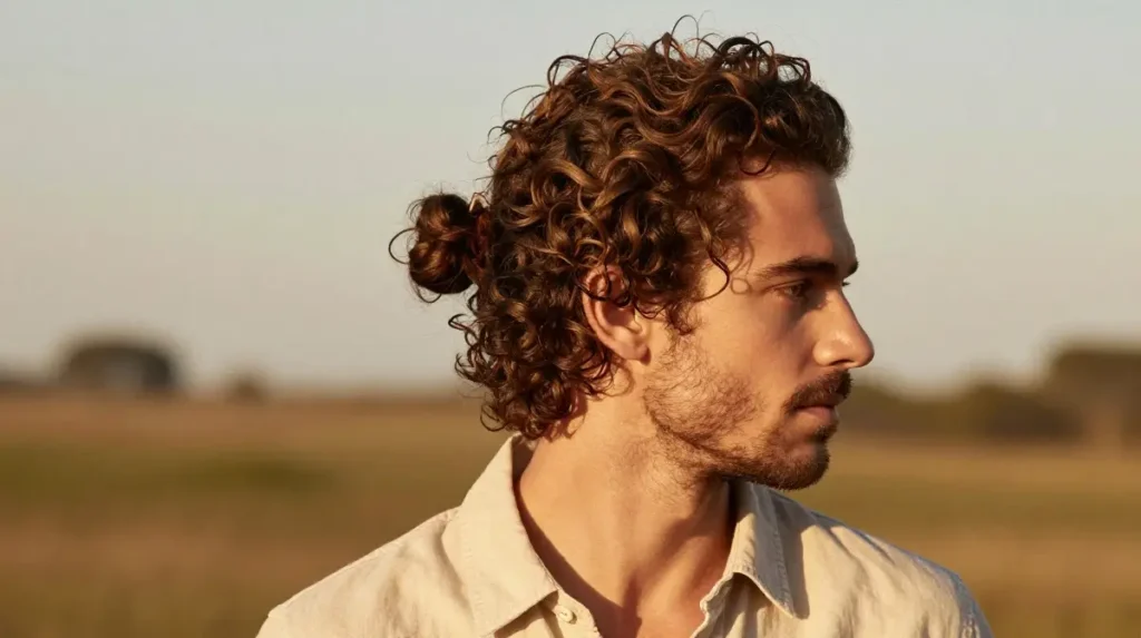 Man Bun for Wavy Hair