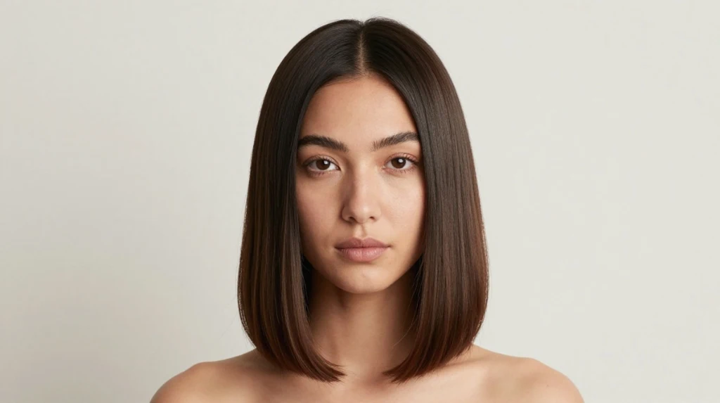 Medium Length Hair with Center Part