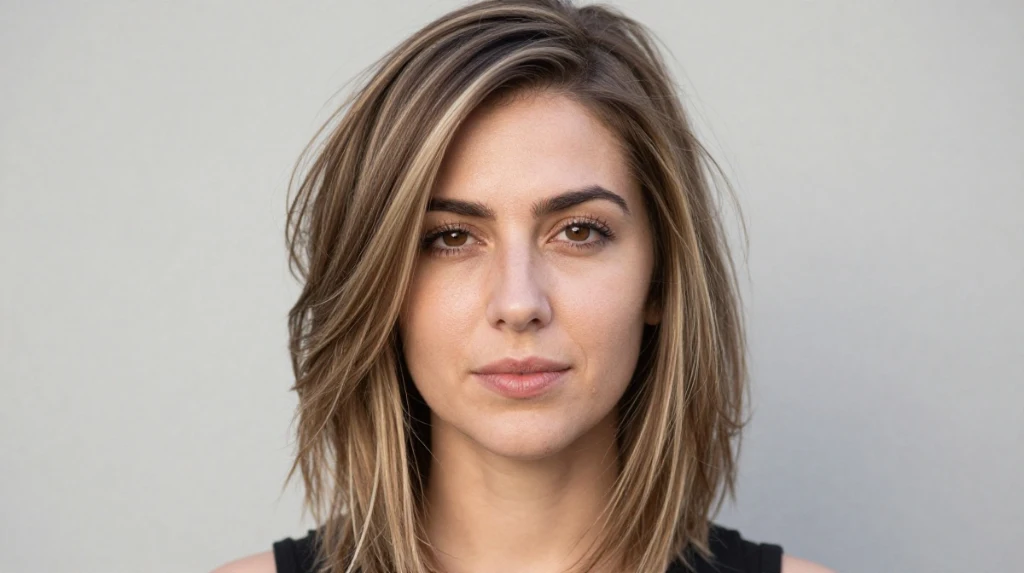 Medium Length Hair with Highlights and Lowlights