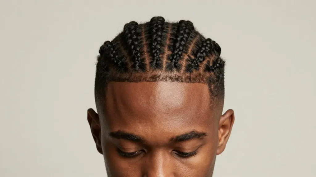 Men's Box Braids with Taper