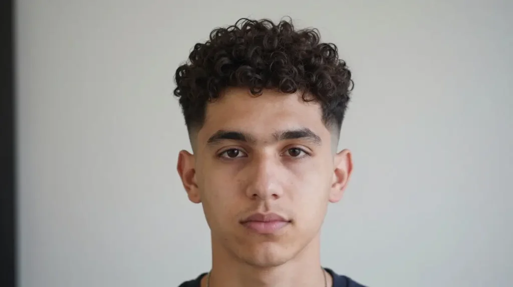 Mid Fade With Natural Hair