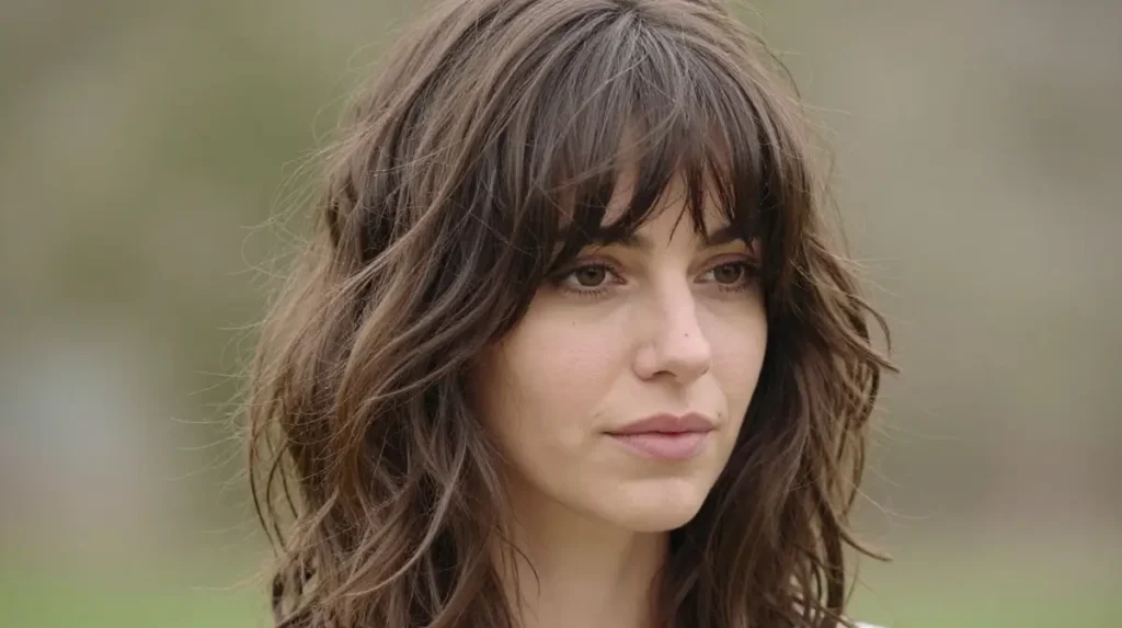 Natural Texture Bangs with Effortless Styling