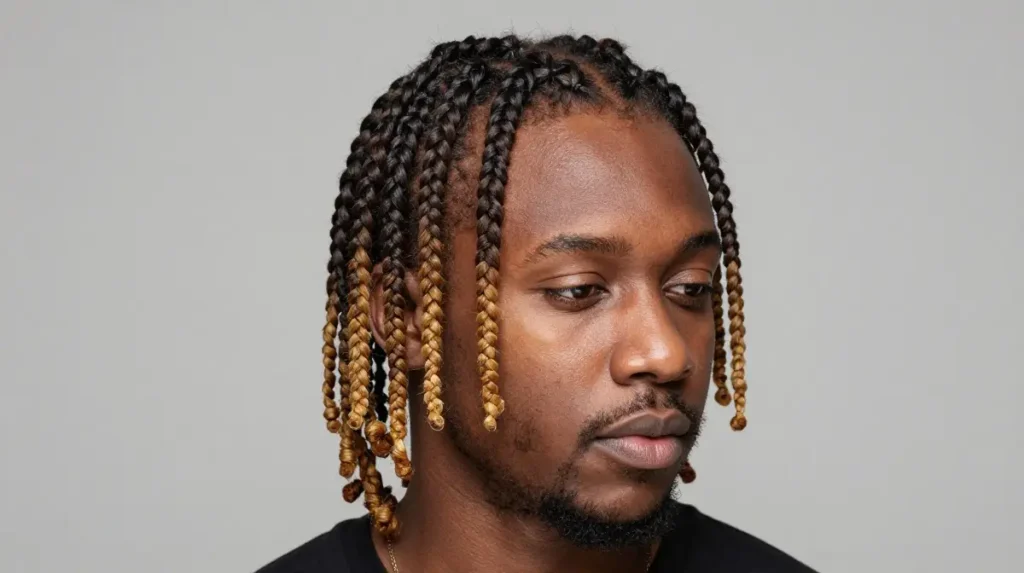 Ombre Box Braids for Men