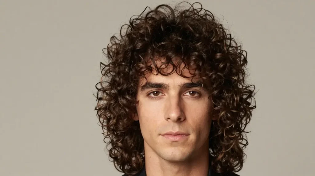 Permed Hair Men Style