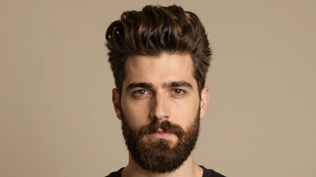 Pompadour with Beard