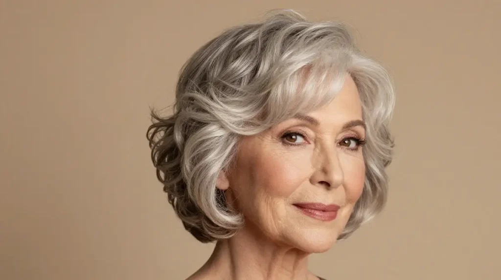 Romantic Short Layered Style with Soft Curls