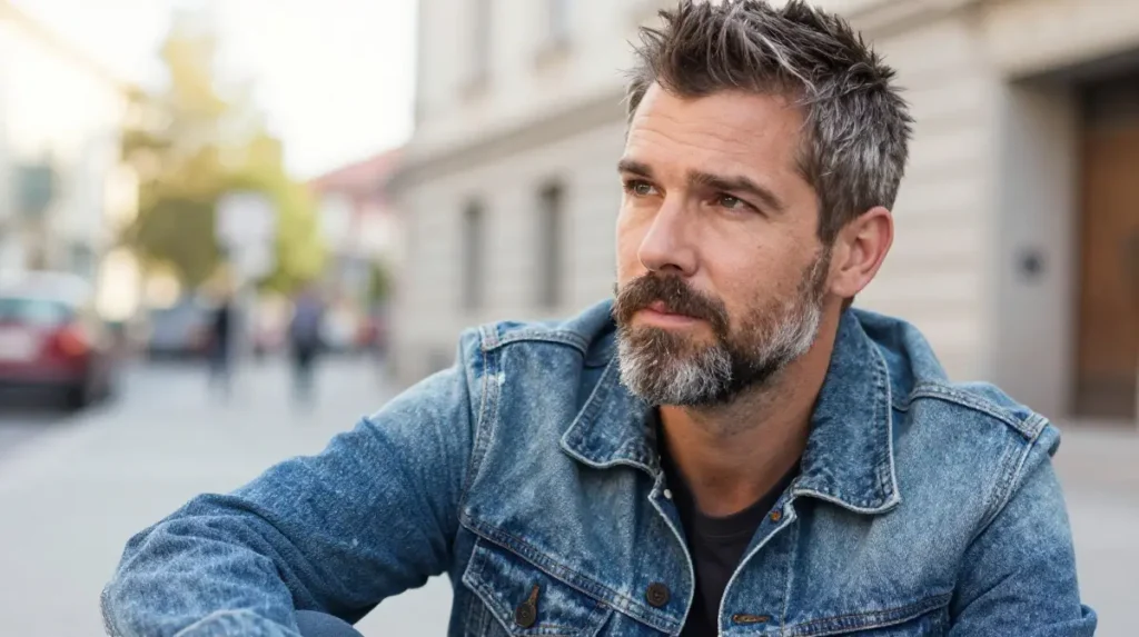 Salt and Pepper Beard With Stubble