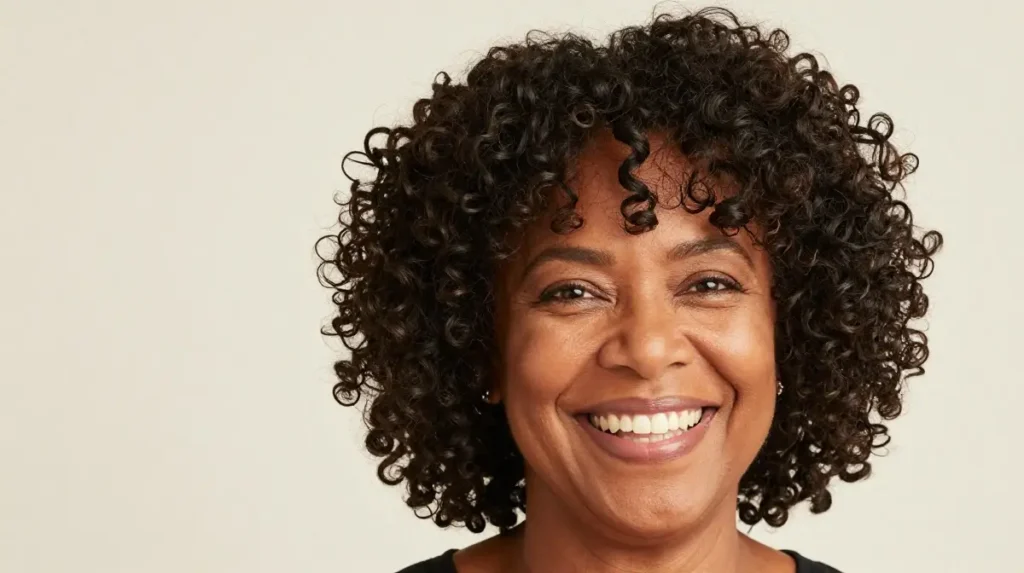 Short Bouncy Curls for Mature Women