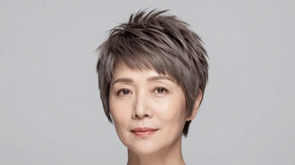 Short Choppy Haircut With Spiky Crown