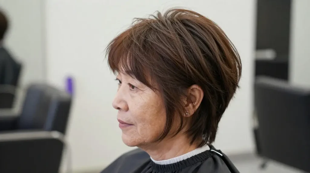Short Layered Haircut with Wispy Fringe