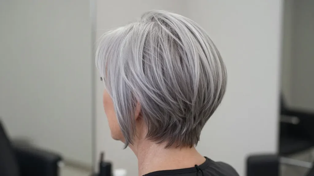Short Layered Hairstyle with Defined Neckline