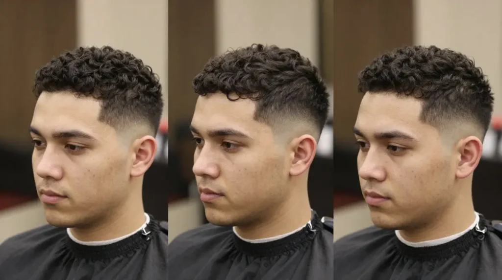Short Wave Haircut with Mid Fade