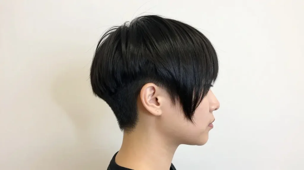 Side Shave Long Pixie Cut