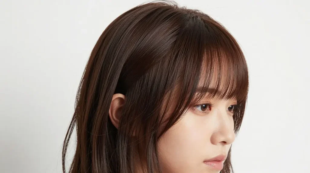 Side-Swept Bangs for an Asymmetrical Look