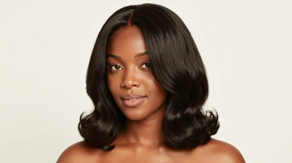 Silk Press with Bouncy Ends