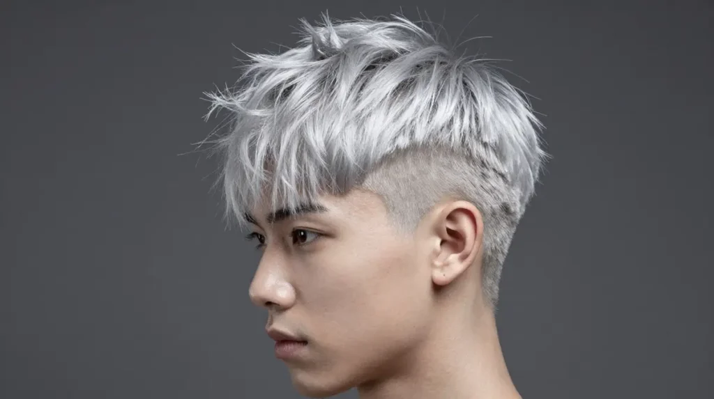 Silver Platinum Hairstyle Men