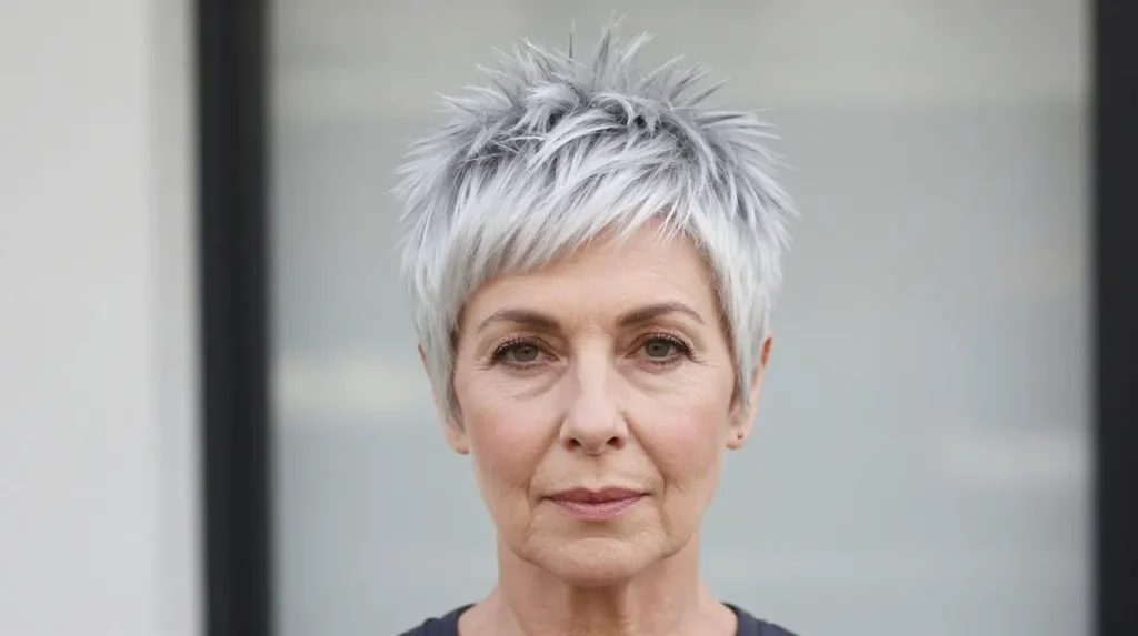 Silver Spiky Pixie
