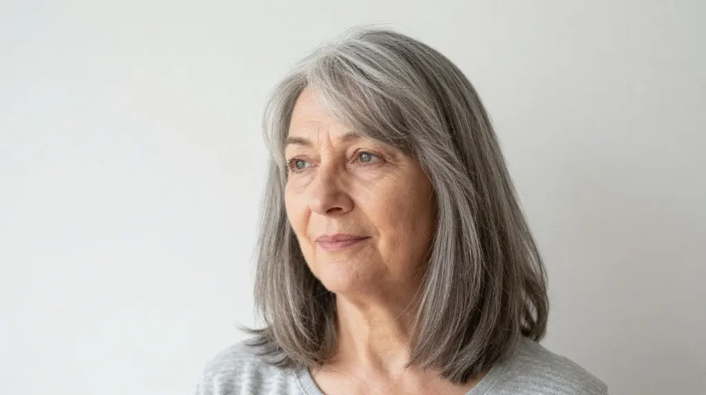 Soft Fringe with Shoulder-Length Hair