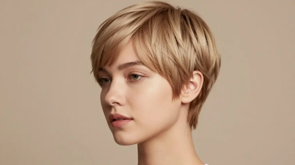 Soft Pixie Cut with Shaved Sides