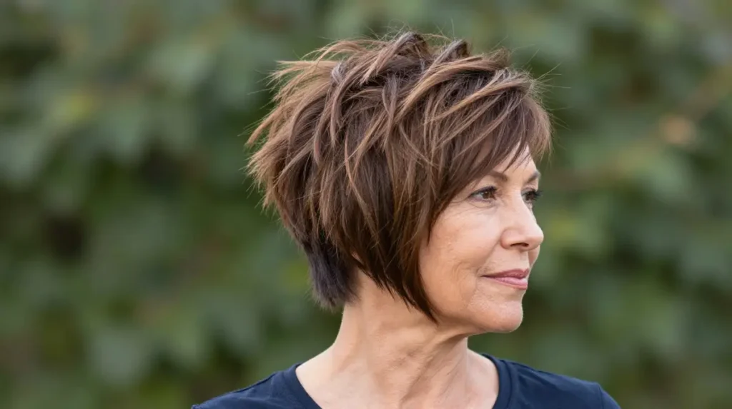 Spiky Bob for Mature Women