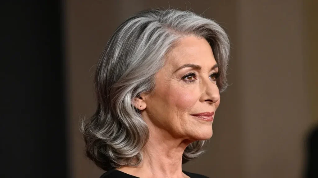 Swept Side Part with Soft Waves