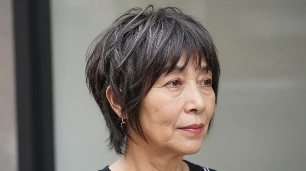Textured Bangs with a Modern Shag