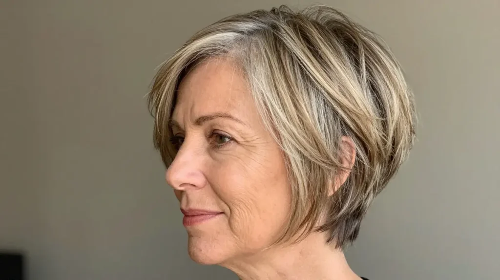 Textured Pixie Bob for Fine Hair