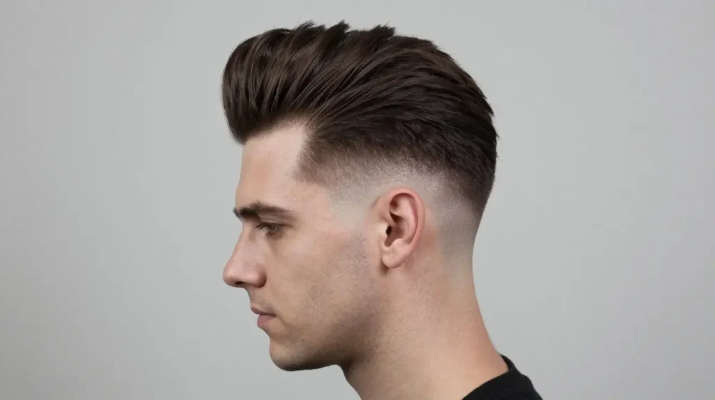 The Pompadour with Shaved Sides
