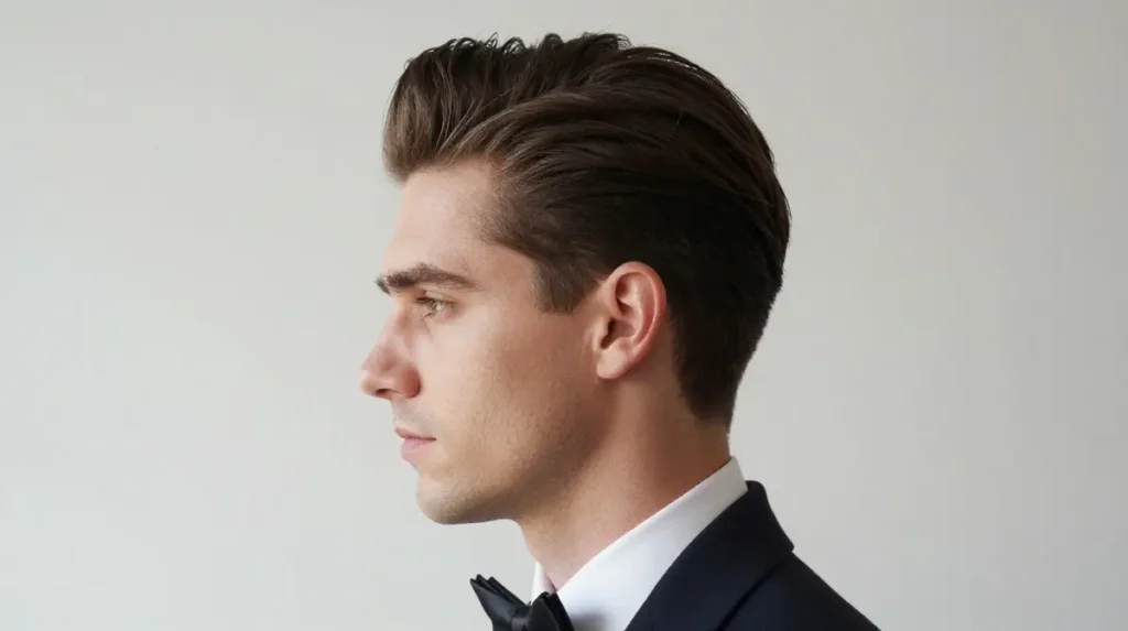 The Slicked Back Wedding Hairstyle