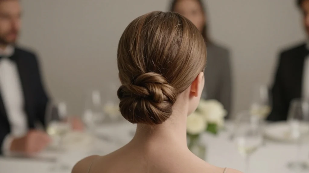 Twisted Chignon with a Modern Edge