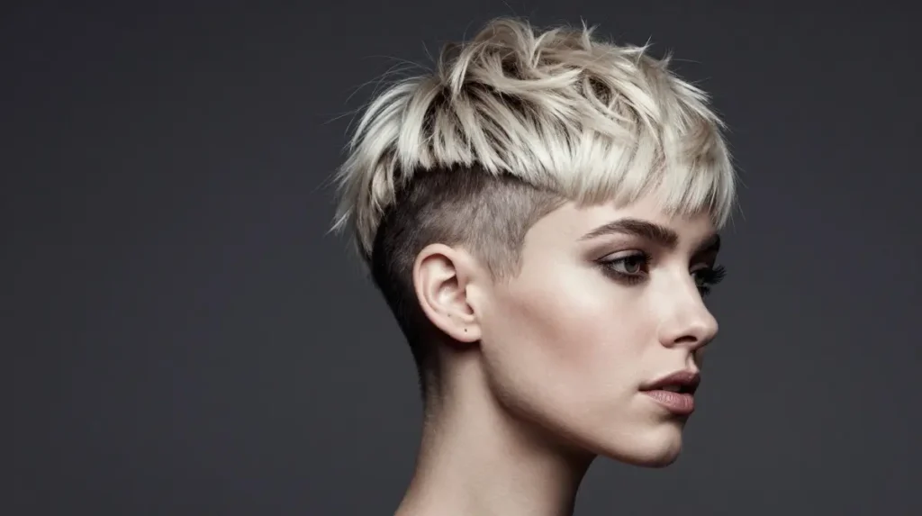 Two-Toned Pixie with Shaved Sides