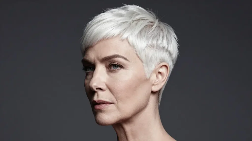 Undercut Pixie with White or Platinum Hair